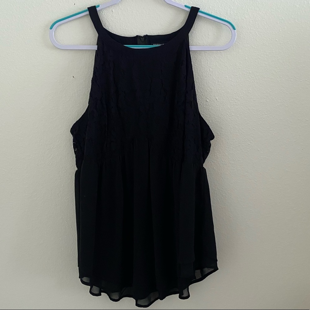 NWOT Black Torrid Tank Top Blouse Size 1